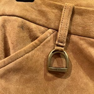 Ralph Lauren Blue Label Stretch Lamb Suede leggings